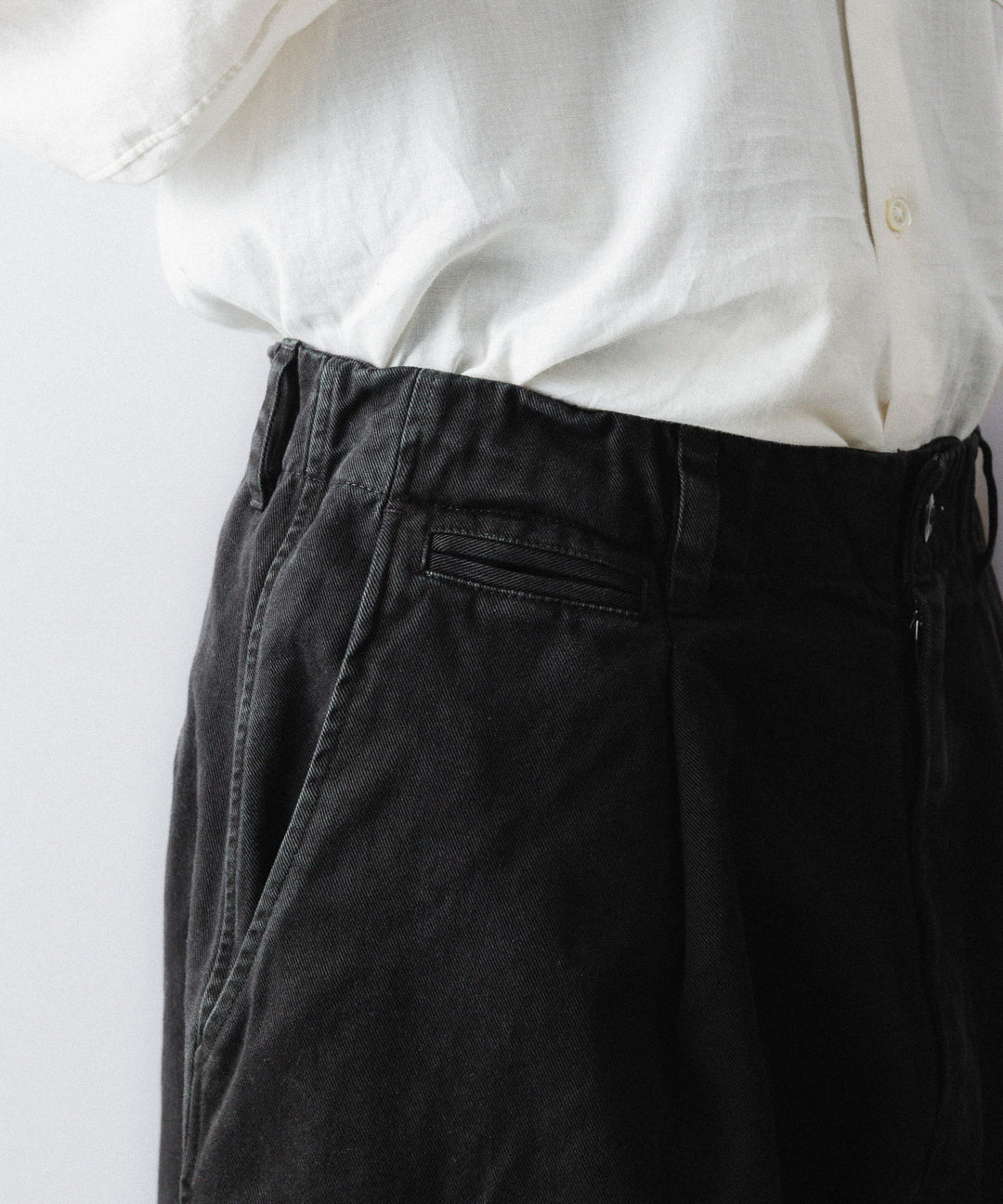 【concause】 WIDE WORK TROUSERS - BLACK