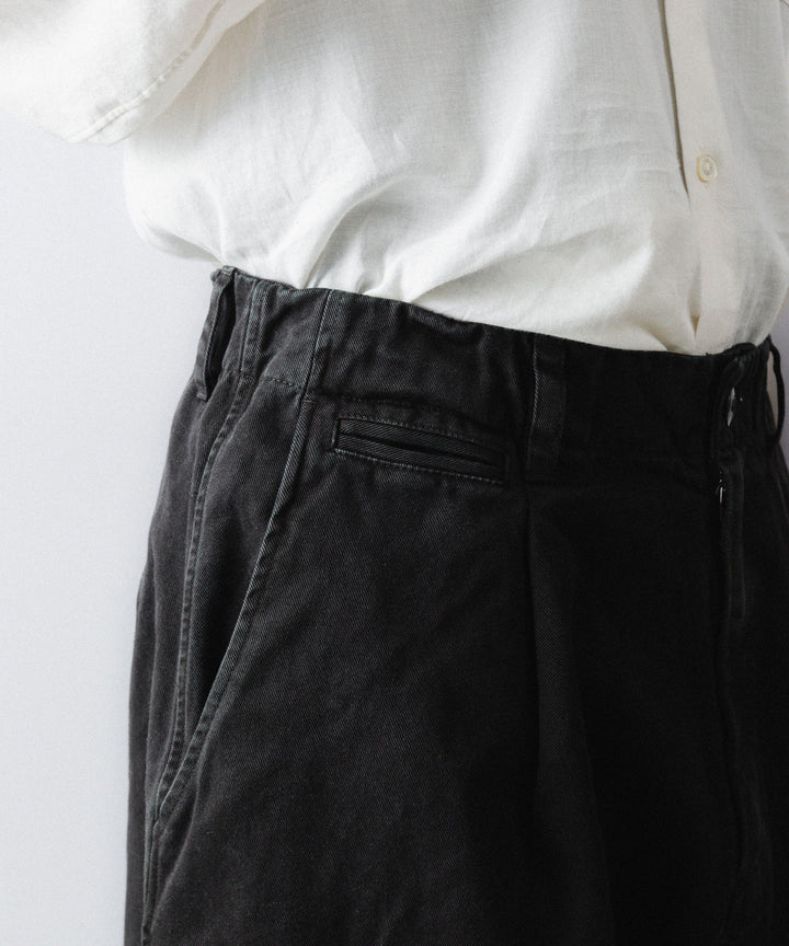 【concause】 WIDE WORK TROUSERS - BLACK