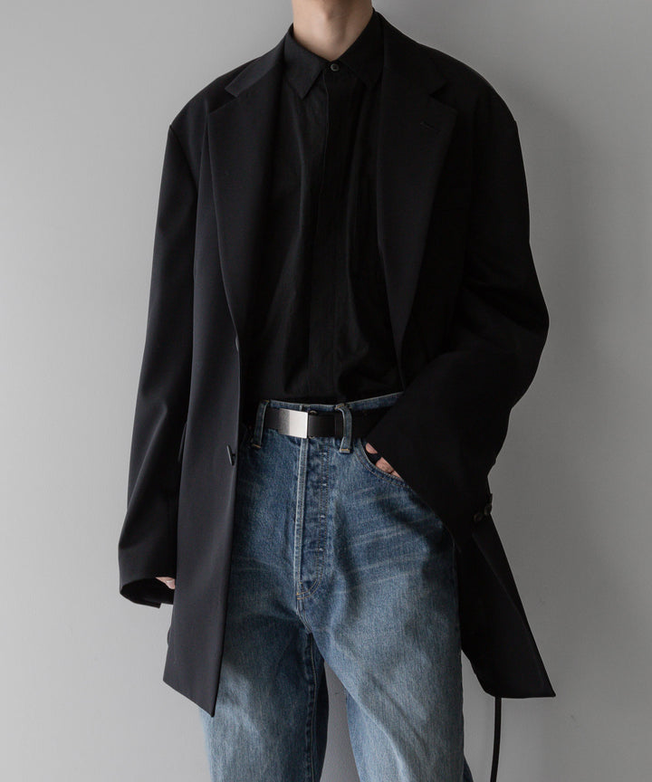 stein(シュタイン)の24SSコレクションLEATHER BELT ( PLAIN BUCKLE )のBLACK公式通販サイトsession福岡セレクトショップ
