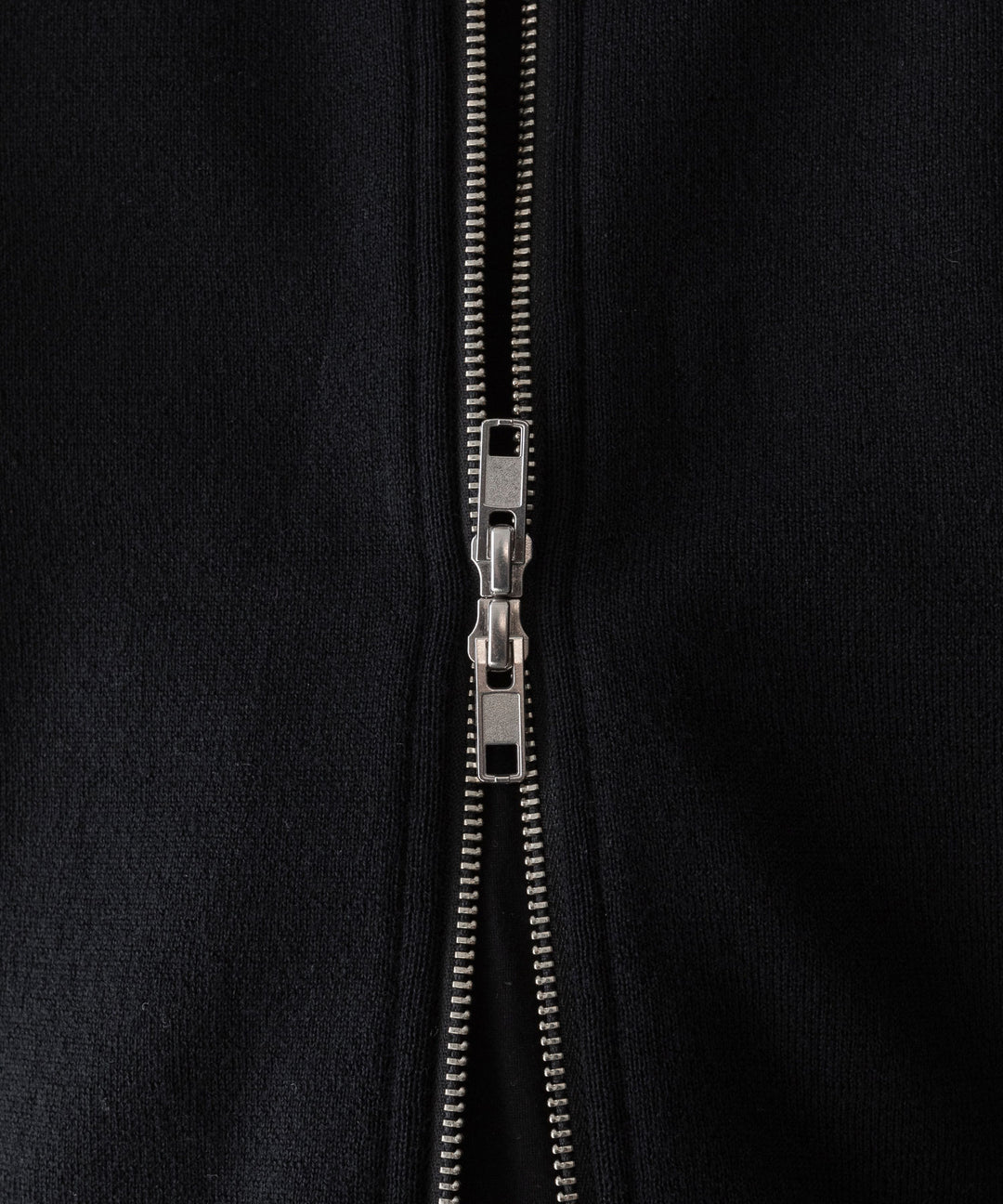 【ssstein】OVERSIZED DOUBLE KNIT ZIP JACKET - BLACK×BLACK