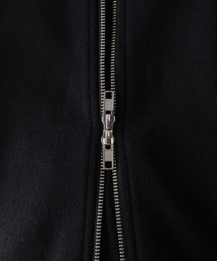 【ssstein】OVERSIZED DOUBLE KNIT ZIP JACKET - BLACK×BLACK