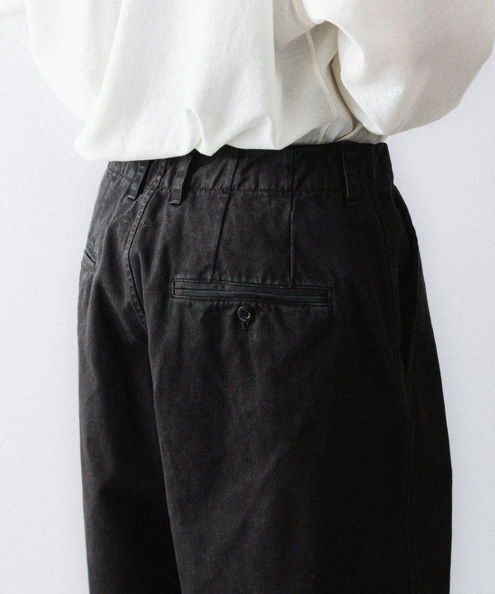 【concause】 WIDE WORK TROUSERS - BLACK