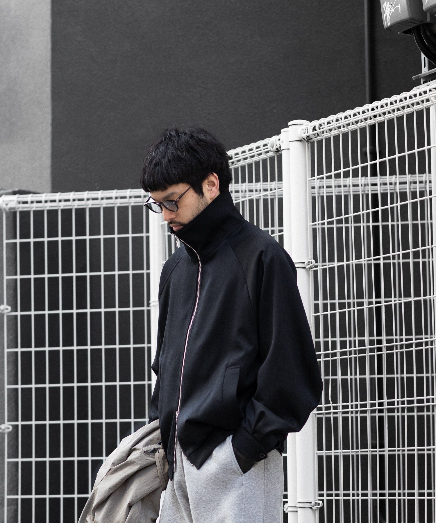 ssstein(シュタイン)のW/SI SATIN ZIP UP SHORT JACKET - BLACKの公式通販サイトsession福岡セレクトショップ