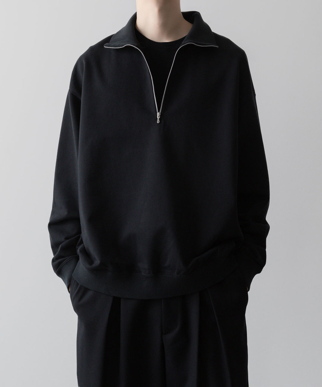KANEMASA PHIL. カネマサフィルの36G SUPER FINE GAUGE HALF ZIP PULLOVER - BLACKの公式通販サイトsession福岡セレクトショップ
