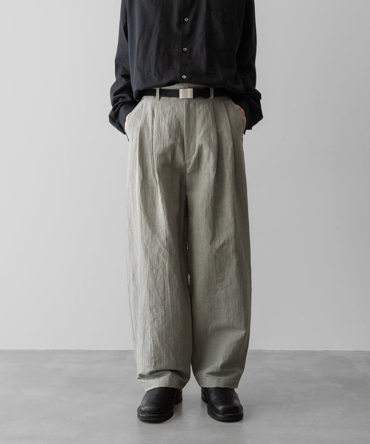 ssstein(シュタイン)のLI/NY POPLIN WIDE EASY TROUSERS - BEIGE GREYの公式通販サイトsession福岡セレクトショップ