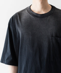 INTÉRIM/インテリム】 VINTAGE FADE BLACK HYPER BIG POCKET T-SHIRT