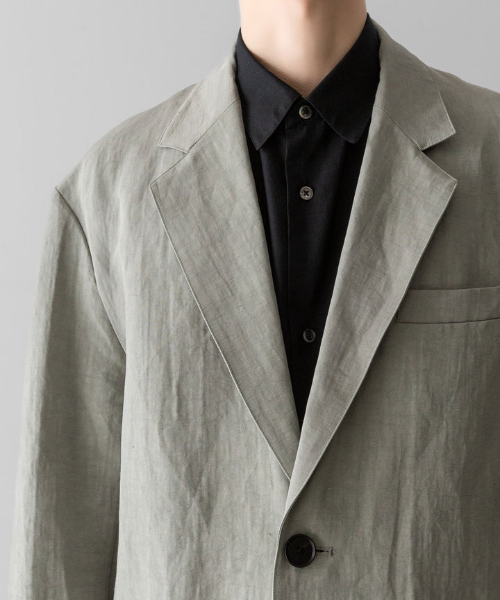 ssstein(シュタイン)のLI/NY POPLIN SINGLE BREASTED JACKET - BEIGE GREYの公式通販サイトsession福岡セレクトショップ
