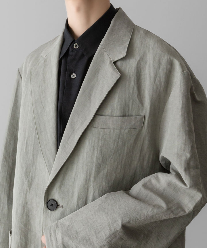 ssstein(シュタイン)のLI/NY POPLIN SINGLE BREASTED JACKET - BEIGE GREYの公式通販サイトsession福岡セレクトショップ
