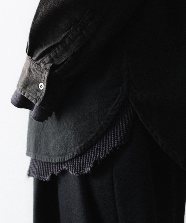 concause-コンコースのSKIPPER SHIRT(SOLID)のBLACK公式通販サイトsession福岡セレクトショップ