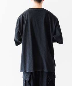INTÉRIM/インテリム】 VINTAGE FADE BLACK HYPER BIG POCKET T-SHIRT