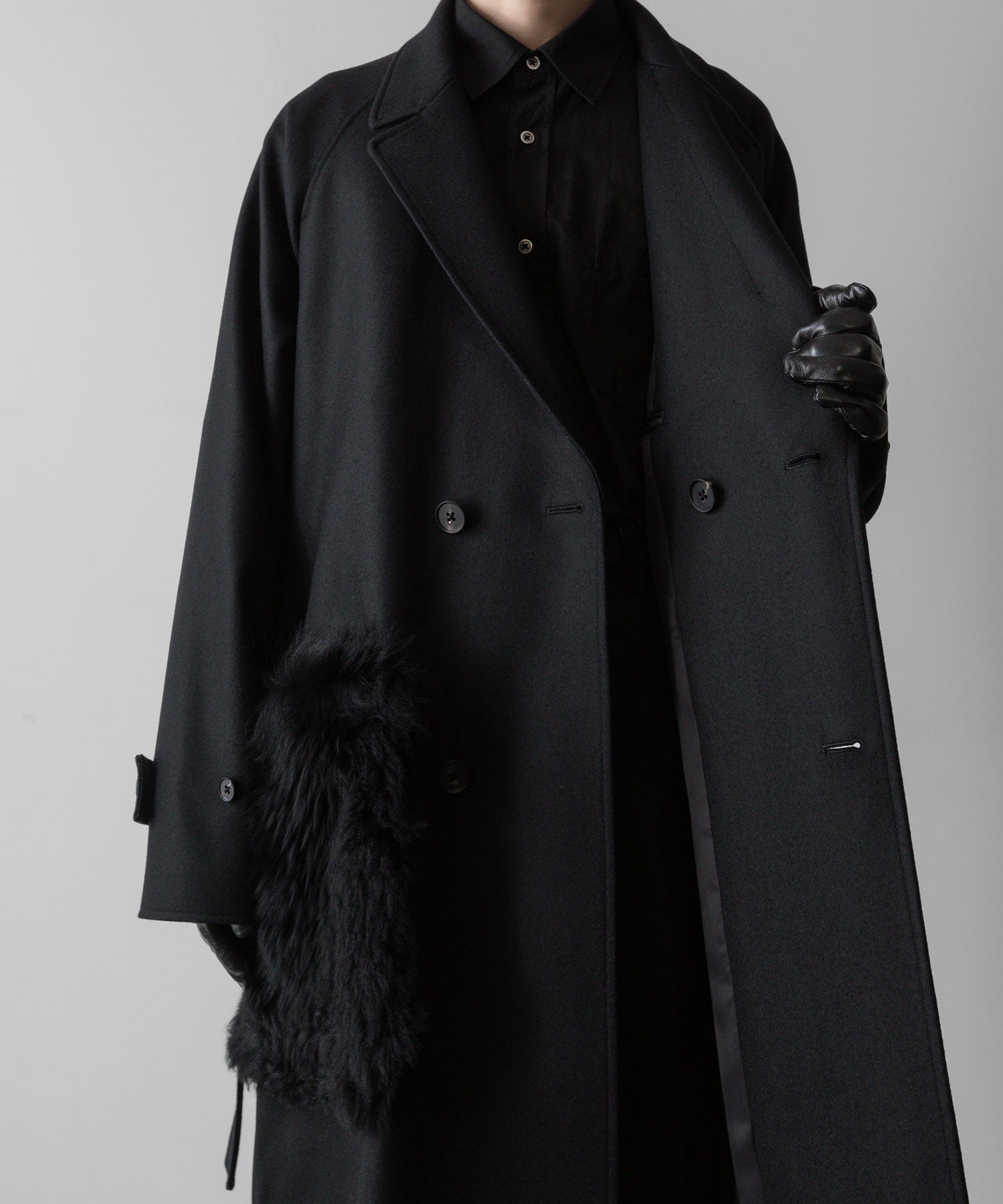 ssstein(シュタイン)の24AWコレクション OVERSIZED POCKET COAT (POCKET FUR) - BLACK 公式通販サイトsession福岡セレクトショップ