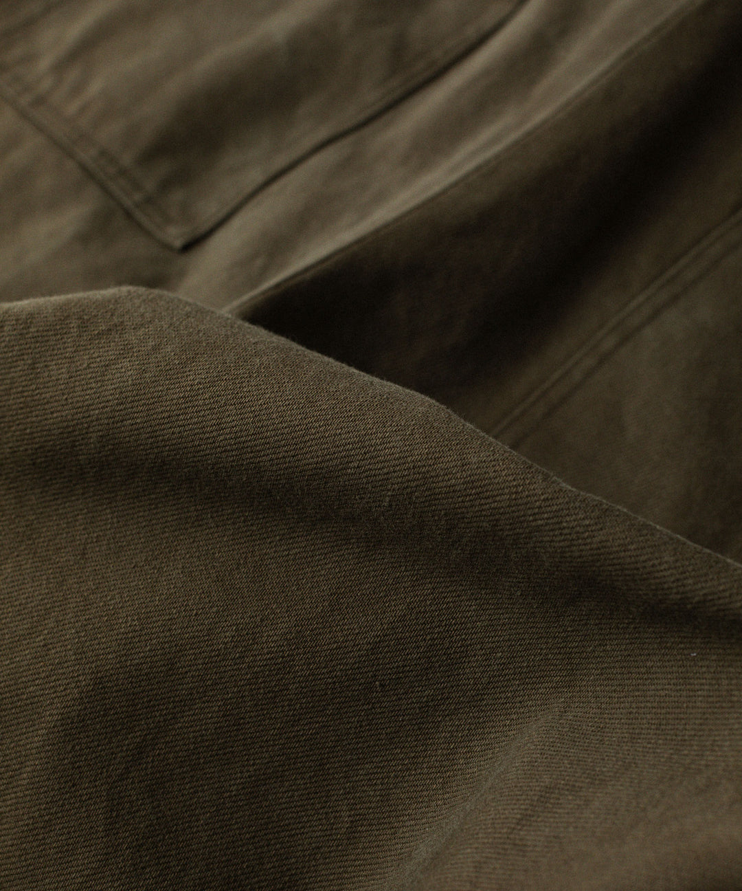 【INTÉRIM】   HEAVY PIMA TWILL  BELTED MIL BAGGY TROUSER - ARMY GREEN