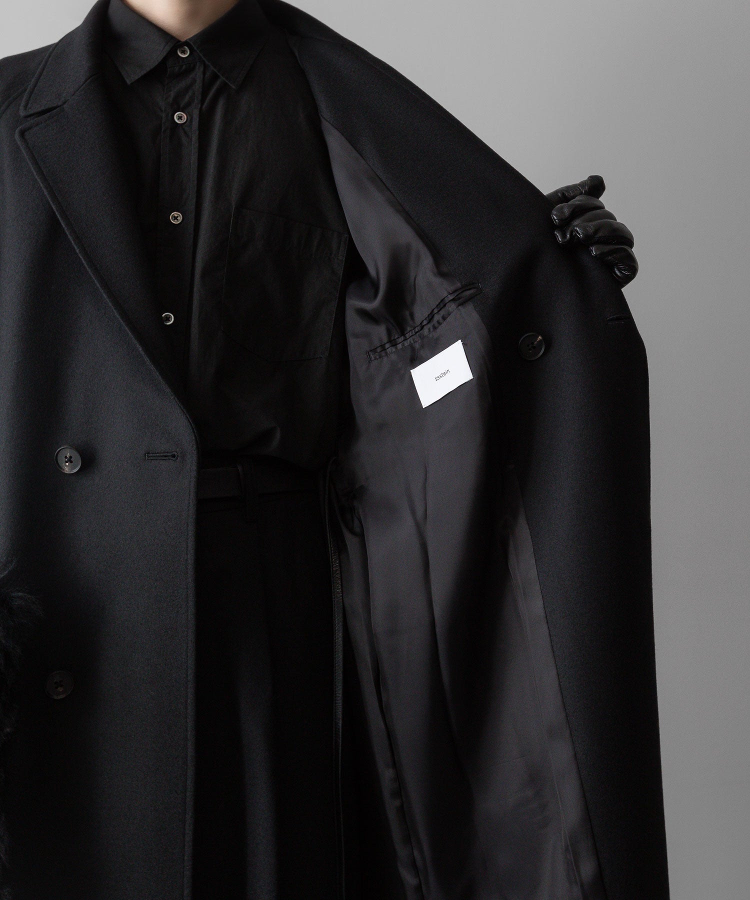 ssstein(シュタイン)の24AWコレクション OVERSIZED POCKET COAT (POCKET FUR) - BLACK 公式通販サイトsession福岡セレクトショップ