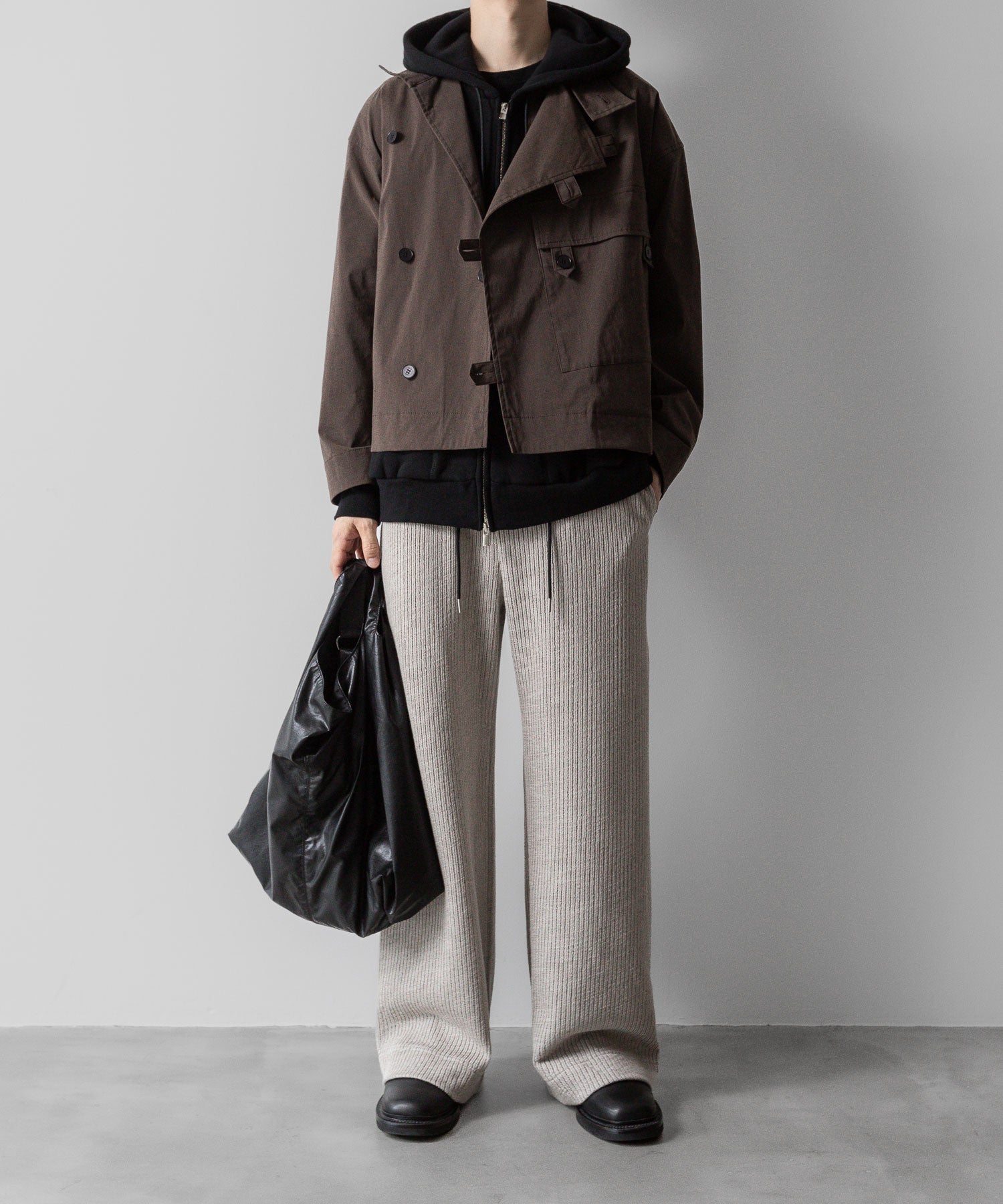 VEIN ヴェインのWO/PE QUARTER GAUGE KNIT EASY WIDE TROUSERS - X.OFF WHITEの公式通販サイトsession福岡セレクトショップ