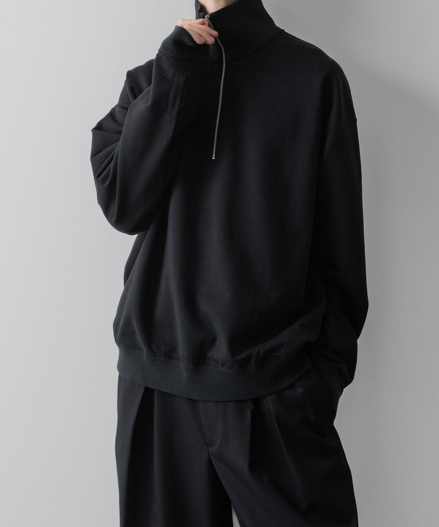 KANEMASA PHIL. カネマサフィルの36G SUPER FINE GAUGE HALF ZIP PULLOVER - BLACKの公式通販サイトsession福岡セレクトショップ