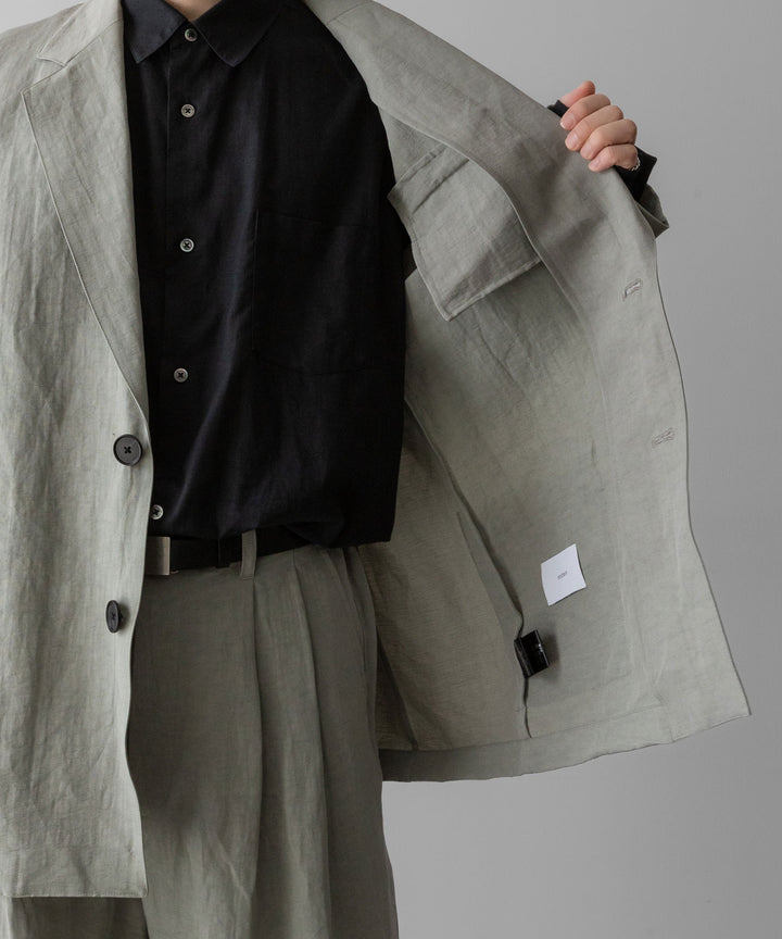 ssstein(シュタイン)のLI/NY POPLIN SINGLE BREASTED JACKET - BEIGE GREYの公式通販サイトsession福岡セレクトショップ
