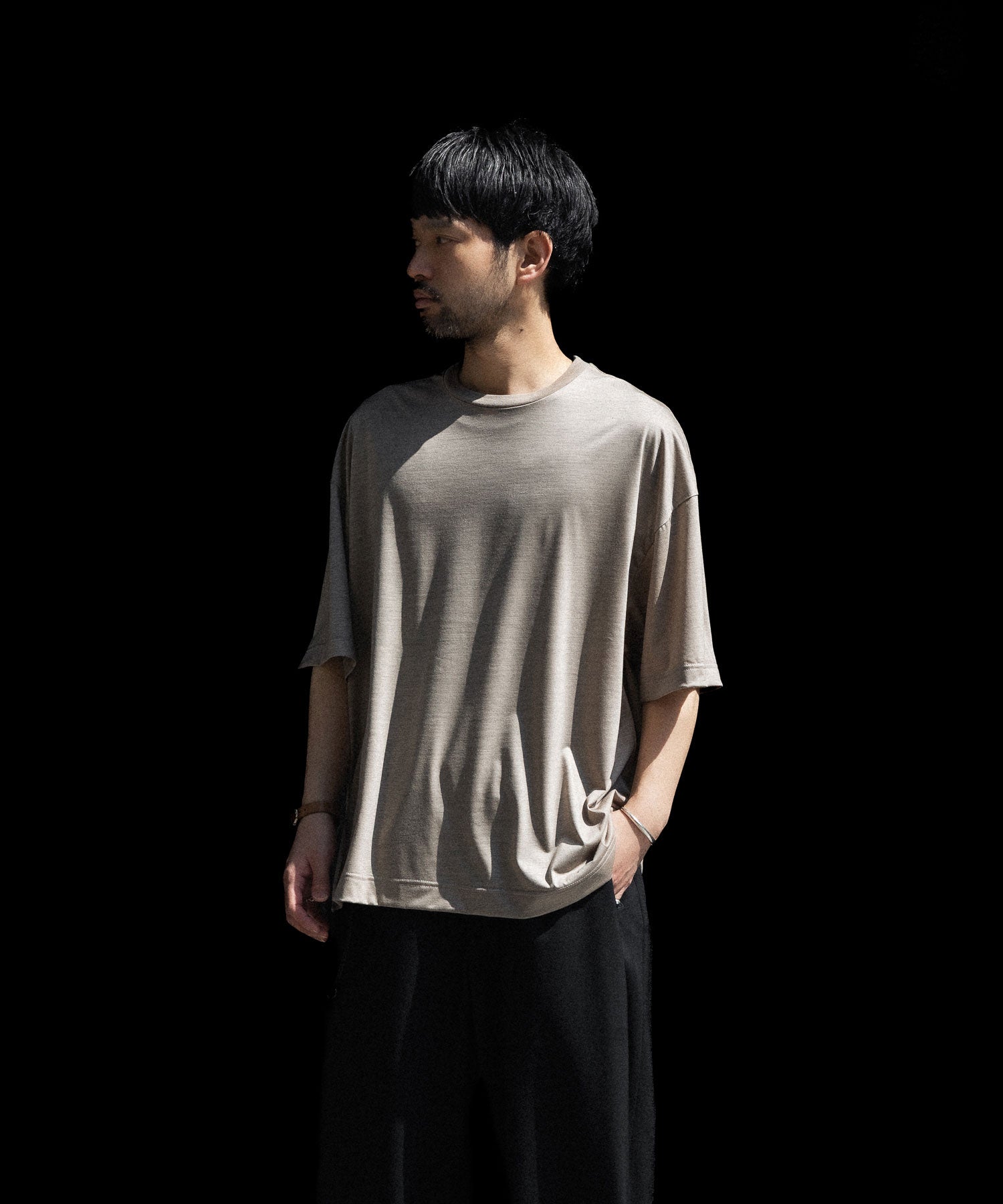 KANEMASA PHIL.】36G WOOL SS TEE - BEIGE | 公式通販サイト session