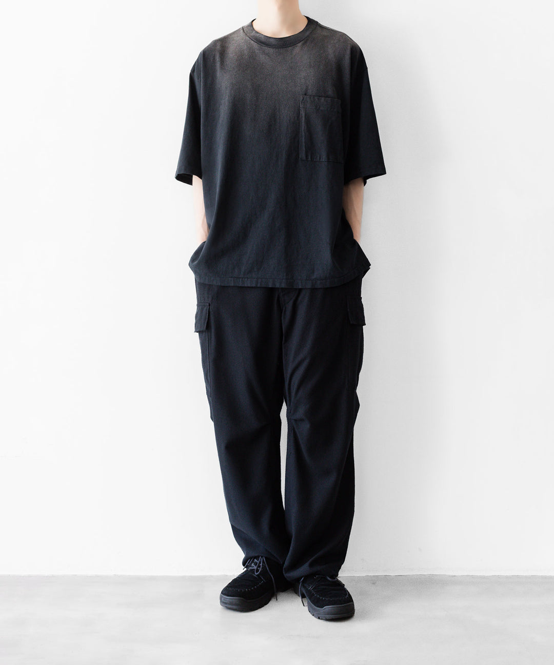 INTÉRIM インテリムのVINTAGE FADE BLACK  HYPER BIG POCKET T-SHIRTのSUN FADE 公式通販サイトsession福岡セレクトショップ
