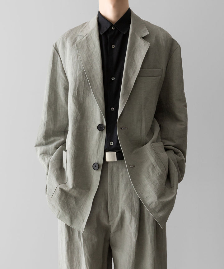 ssstein(シュタイン)のLI/NY POPLIN SINGLE BREASTED JACKET - BEIGE GREYの公式通販サイトsession福岡セレクトショップ
