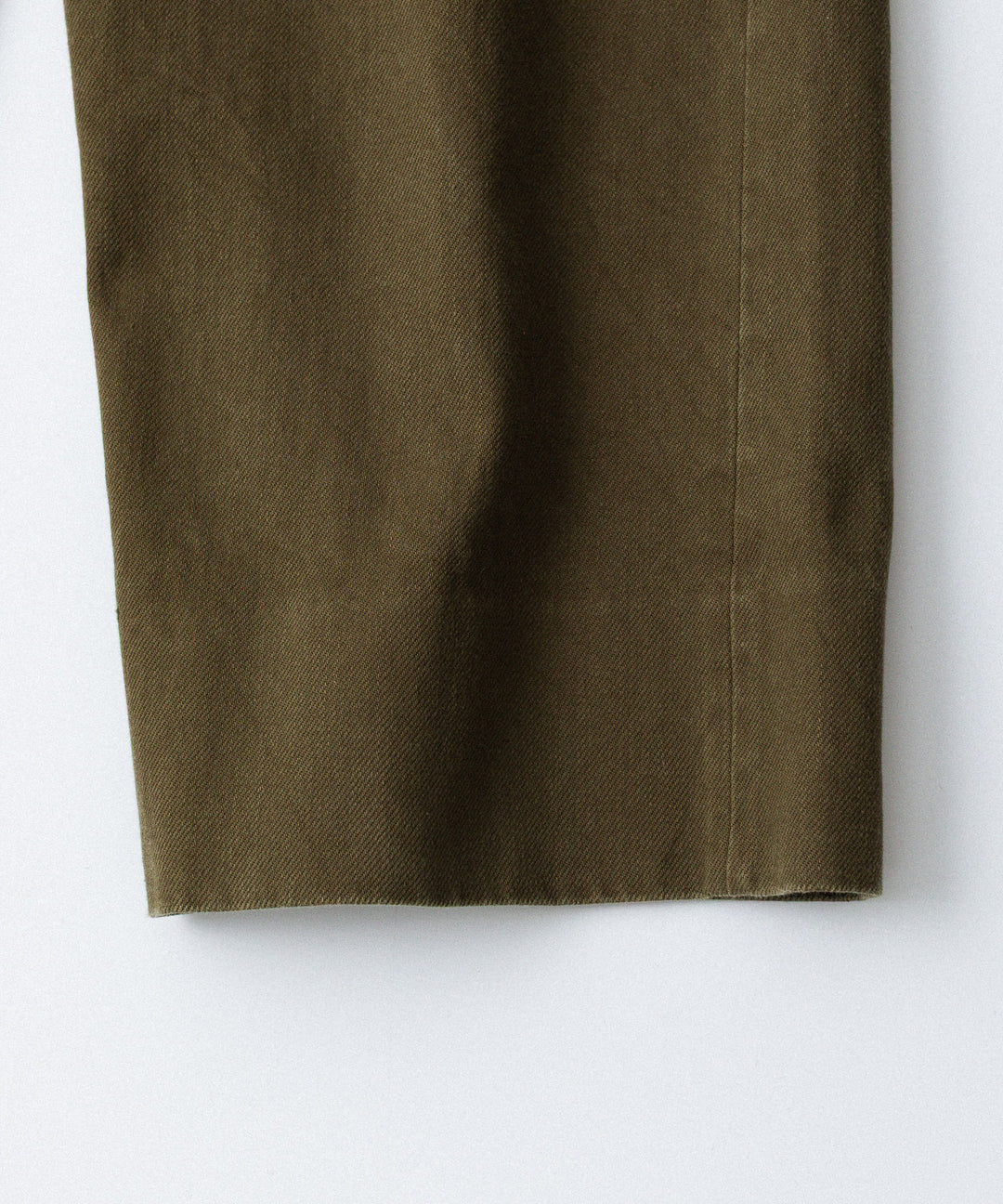 【INTÉRIM】   HEAVY PIMA TWILL  BELTED MIL BAGGY TROUSER - ARMY GREEN