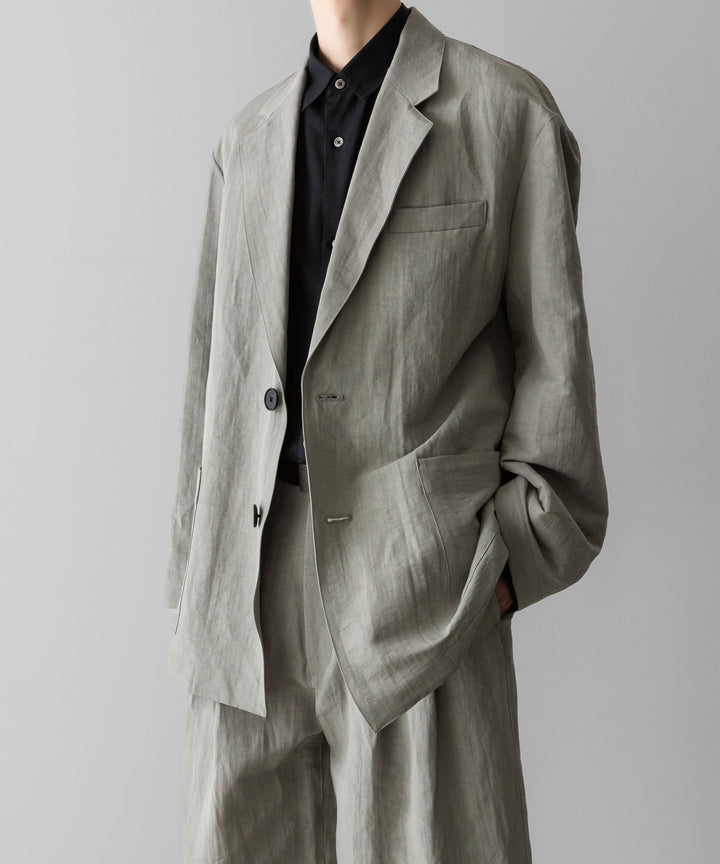ssstein(シュタイン)のLI/NY POPLIN SINGLE BREASTED JACKET - BEIGE GREYの公式通販サイトsession福岡セレクトショップ
