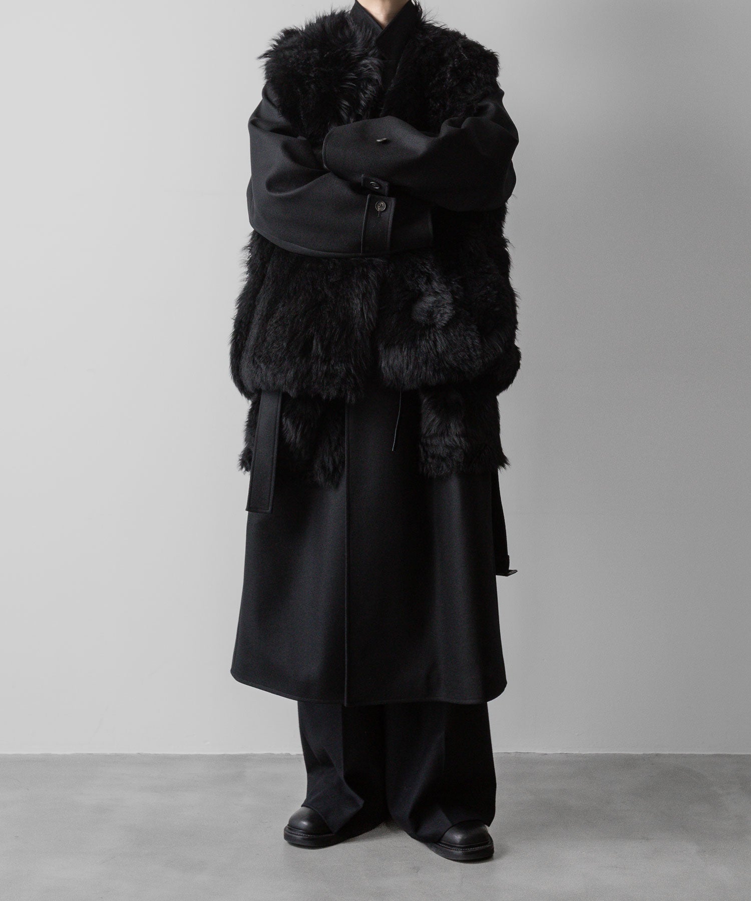 ssstein(シュタイン)の24AWコレクション OVERSIZED POCKET COAT (POCKET FUR) - BLACK 公式通販サイトsession福岡セレクトショップ