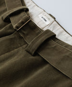 画像をギャラリービューアに読み込む, 【INTÉRIM】   HEAVY PIMA TWILL  BELTED MIL BAGGY TROUSER - ARMY GREEN
