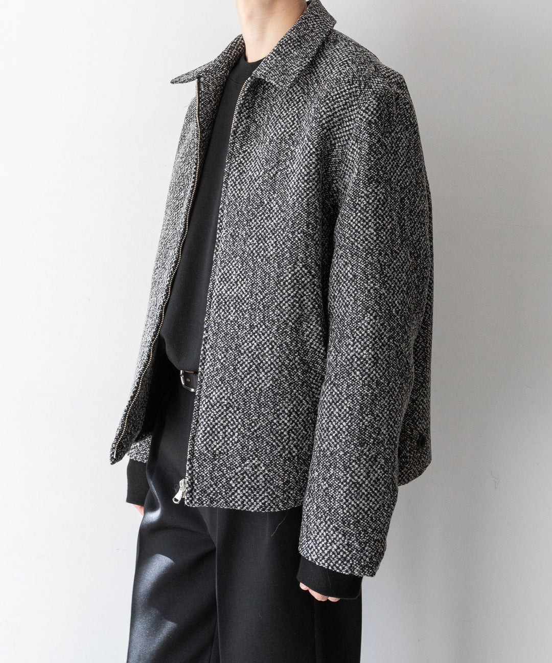 INTÉRIM インテリム 23AW LIMITED BIG DOT DONEGAL HARRINGTON JACKET - GRAY DOTS sessionセッション福岡セレクトショップ 公式通販サイト