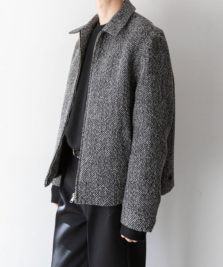 INTÉRIM インテリム 23AW LIMITED BIG DOT DONEGAL HARRINGTON JACKET - GRAY DOTS sessionセッション福岡セレクトショップ 公式通販サイト