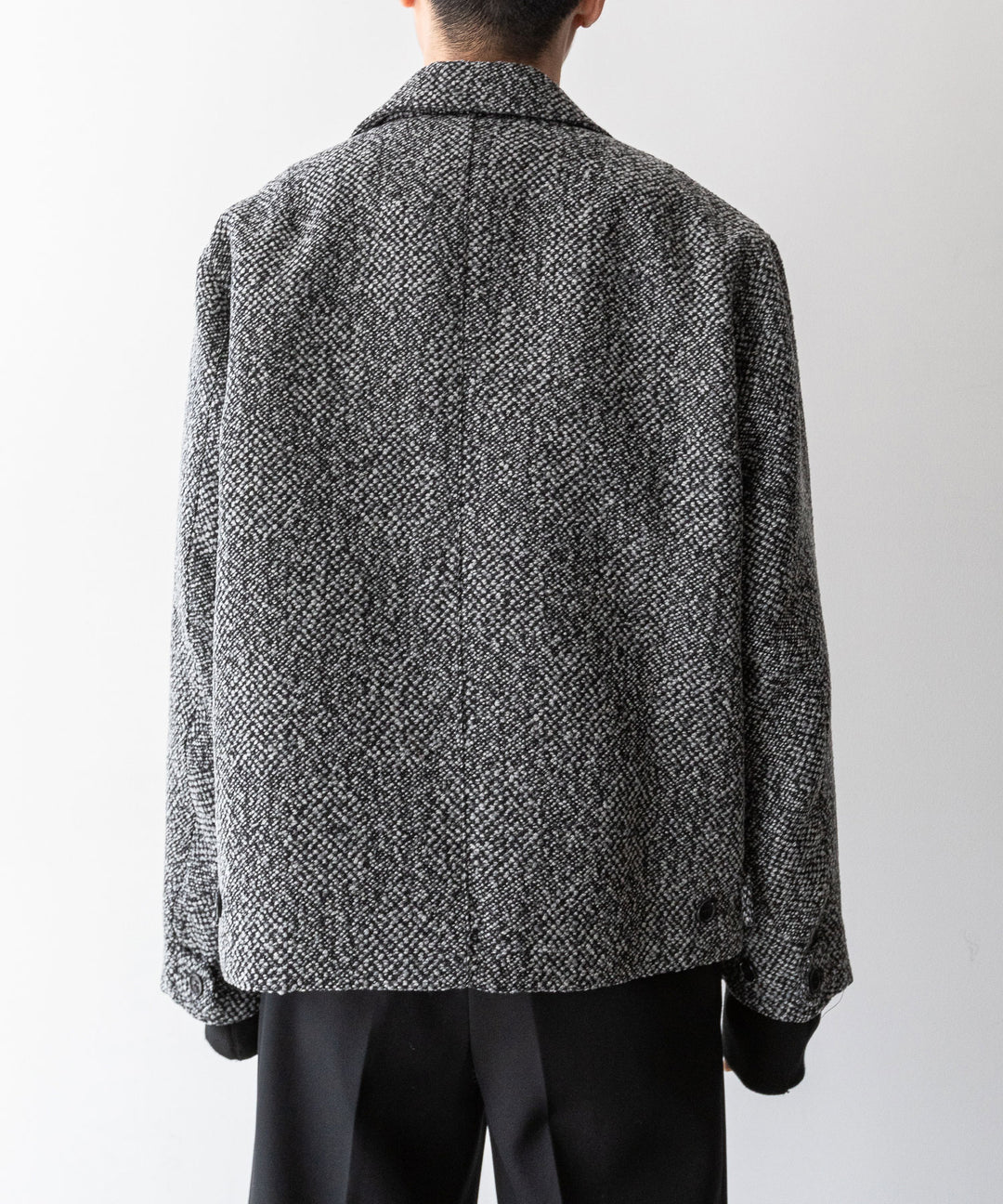 INTÉRIM インテリム 23AW LIMITED BIG DOT DONEGAL HARRINGTON JACKET - GRAY DOTS sessionセッション福岡セレクトショップ 公式通販サイト