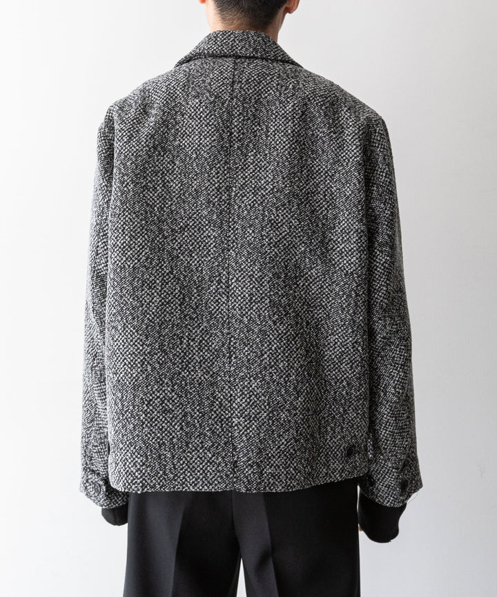 INTÉRIM インテリム 23AW LIMITED BIG DOT DONEGAL HARRINGTON JACKET - GRAY DOTS sessionセッション福岡セレクトショップ 公式通販サイト
