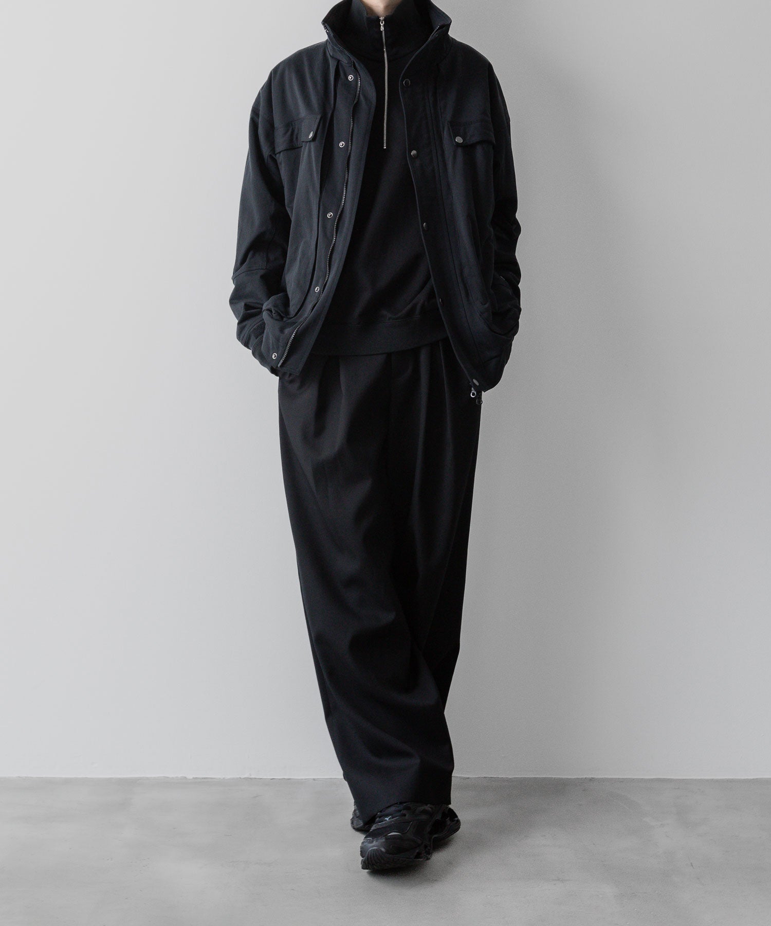 KANEMASA PHIL. カネマサフィルの36G SUPER FINE GAUGE HALF ZIP PULLOVER - BLACKの公式通販サイトsession福岡セレクトショップ