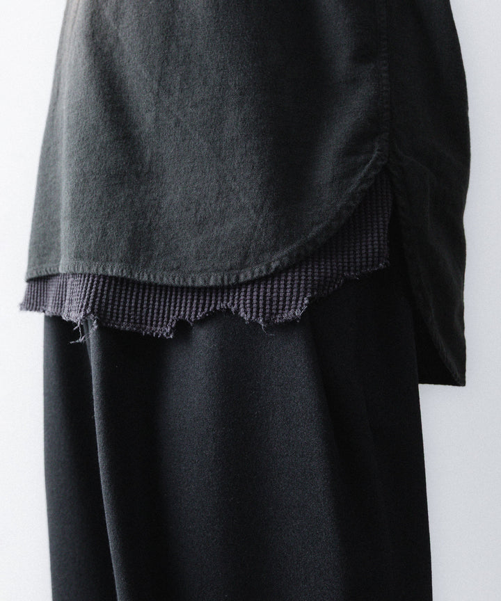 concause-コンコースのSKIPPER SHIRT(SOLID)のBLACK公式通販サイトsession福岡セレクトショップ