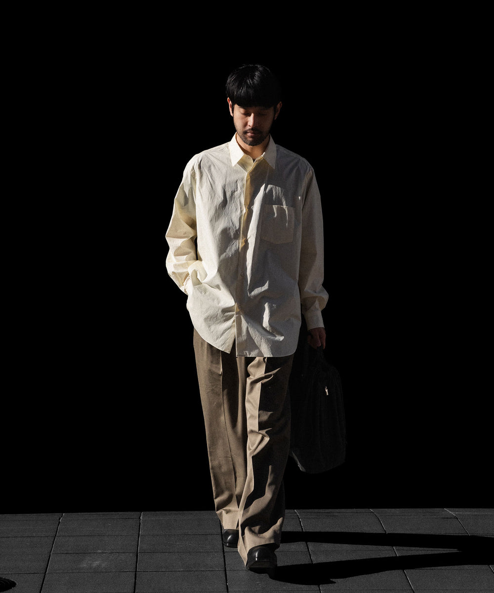 ssstein(シュタイン)のSUVIN COTTON OVERSIZED REGULAR COLLAR SHIRT - YELLOWの公式通販サイトsession福岡セレクトショップ