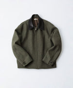 画像をギャラリービューアに読み込む, INTÉRIM - インテリムのHEAVY DOUBLE FACED MELANGE WOOL FELT DEAD STOCK LEATHER COLLAR HARRINGTON JACKETのSAGE公式通販サイトsession福岡セレクトショップ
