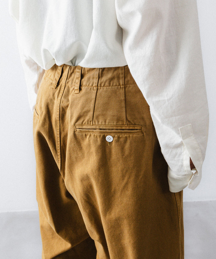 【concause】 WIDE WORK TROUSERS - CAMEL