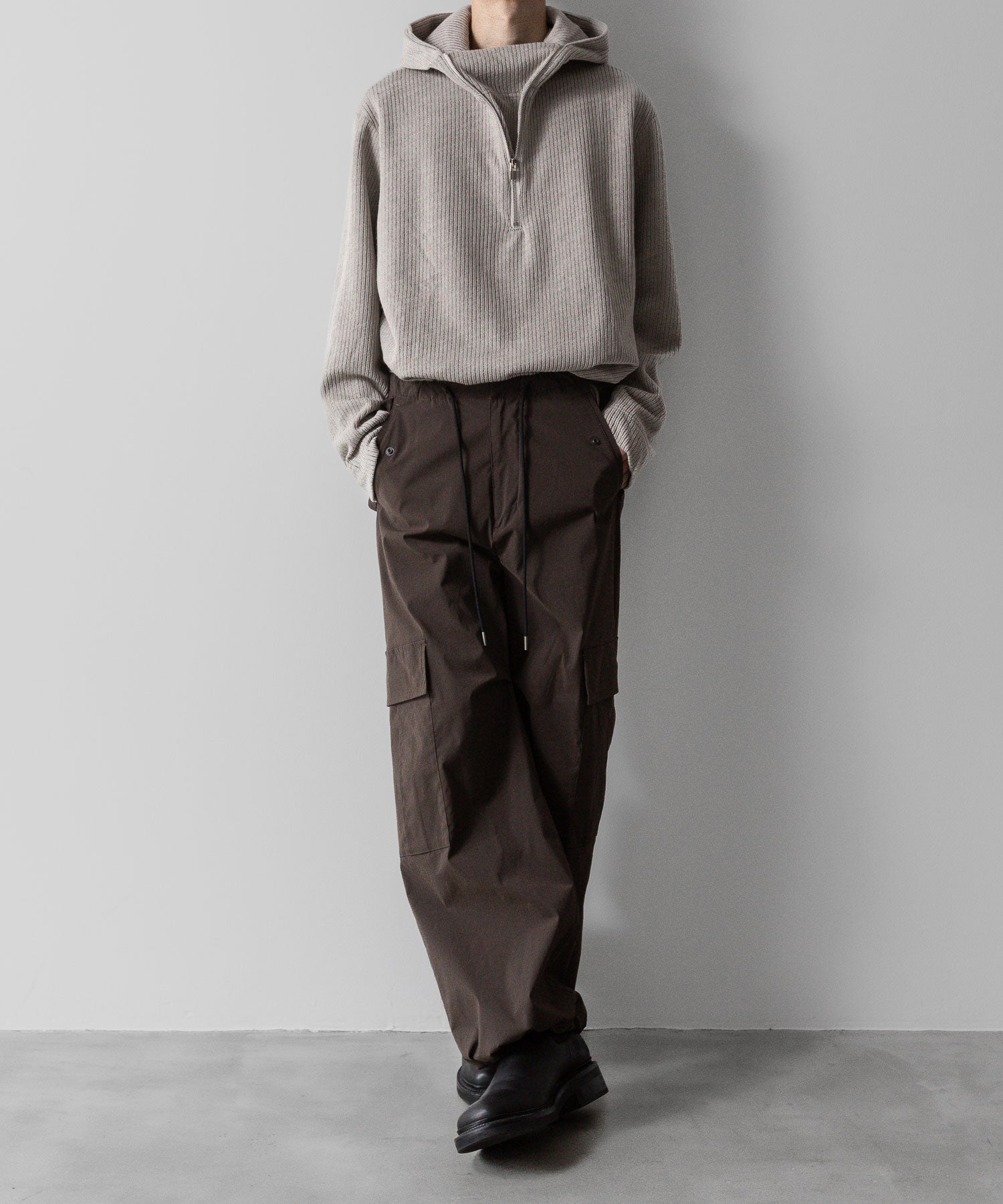 VEIN ヴェインのWO/PE QUARTER GAUGE KNIT HOODED PULLOVER SHIRT - X.OFF WHITEの公式通販サイトsession福岡セレクトショップ