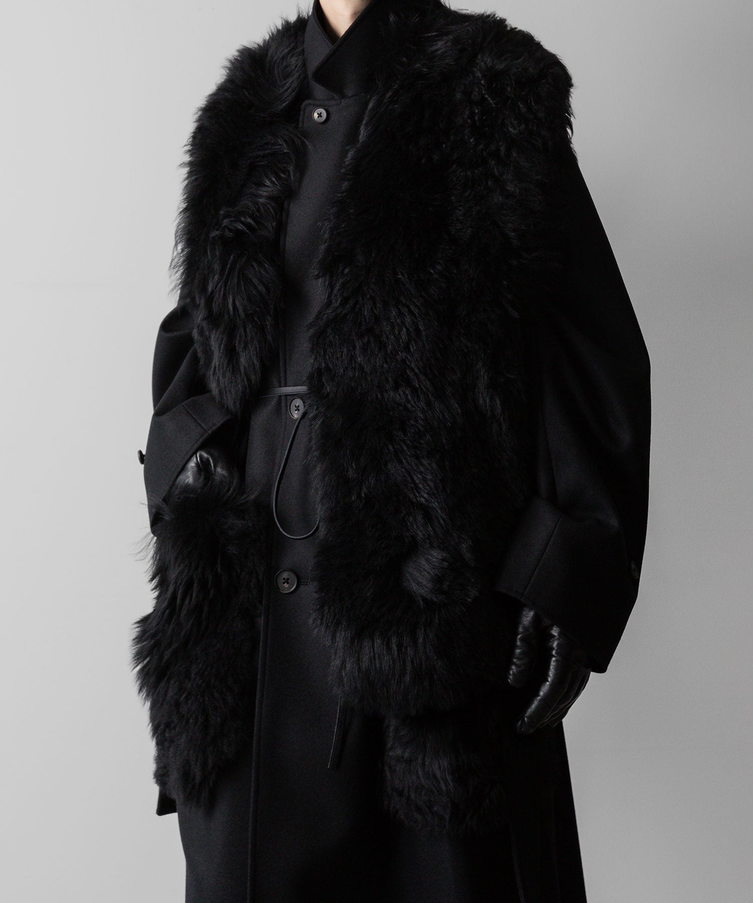 ssstein(シュタイン)の24AWコレクション OVERSIZED POCKET COAT (POCKET FUR) - BLACK 公式通販サイトsession福岡セレクトショップ