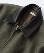 画像をギャラリービューアに読み込む, INTÉRIM - インテリムのHEAVY DOUBLE FACED MELANGE WOOL FELT DEAD STOCK LEATHER COLLAR HARRINGTON JACKETのSAGE公式通販サイトsession福岡セレクトショップ
