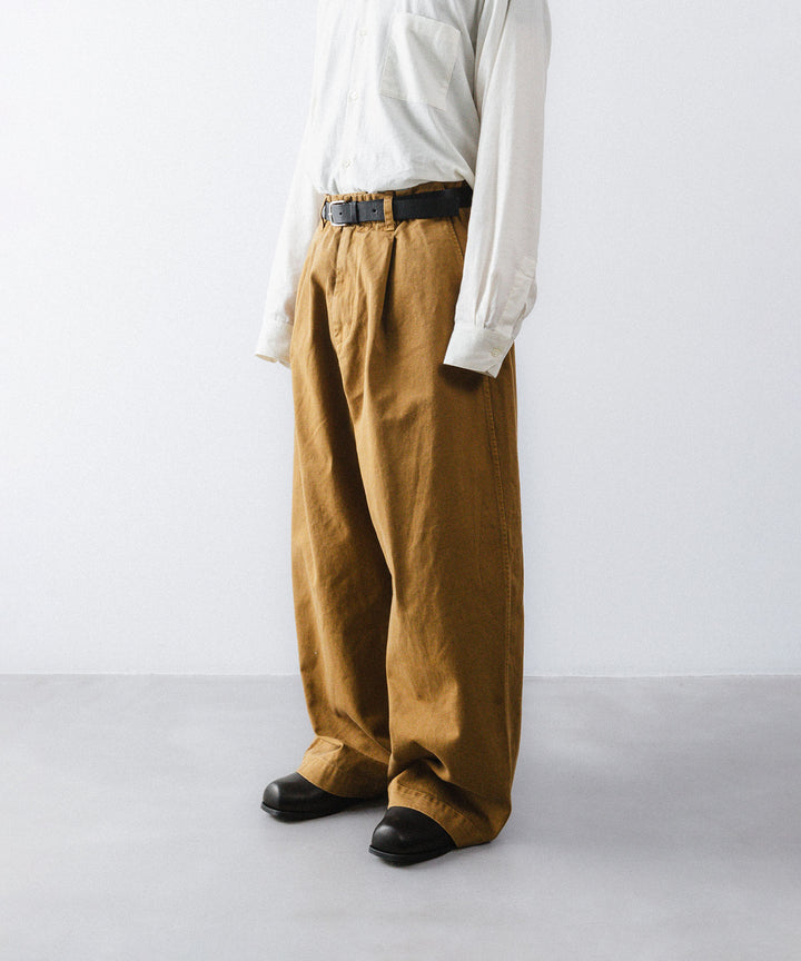 【concause】 WIDE WORK TROUSERS - CAMEL