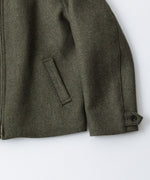 画像をギャラリービューアに読み込む, INTÉRIM - インテリムのHEAVY DOUBLE FACED MELANGE WOOL FELT DEAD STOCK LEATHER COLLAR HARRINGTON JACKETのSAGE公式通販サイトsession福岡セレクトショップ
