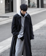 画像をギャラリービューアに読み込む, ssstein(シュタイン)のWINDPROOF NYLON DOUBLE BREASTED COAT - BLACK 公式通販サイトsession福岡セレクトショップ
