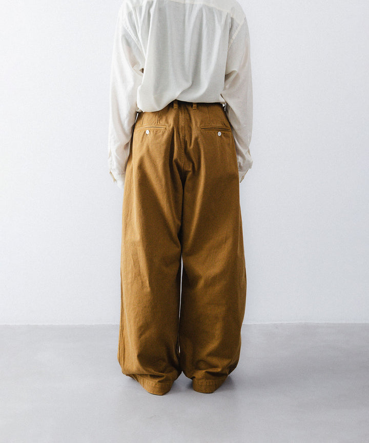 【concause】 WIDE WORK TROUSERS - CAMEL