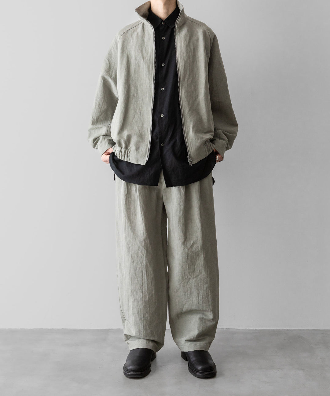 ssstein(シュタイン)のLI/NY POPLIN WIDE EASY TROUSERS - BEIGE GREYの公式通販サイトsession福岡セレクトショップ