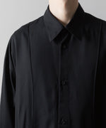 画像をギャラリービューアに読み込む, ANTHEM A-アンセムエーのVISCOSE TWILL SHAPE LINE SHIRTのBLACK公式通販サイトsession福岡セレクトショップ
