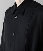 画像をギャラリービューアに読み込む,  ANTHEM Aアンセムエー のVISCOSE TWILL SHAPE LINE SHIRT - BLACKの公式通販サイトsession福岡セレクトショップ
