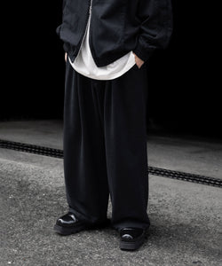 KANEMASA PHIL.】36G NEEDLE PUNCH WIDE SLACKS - BLACK | 公式通販