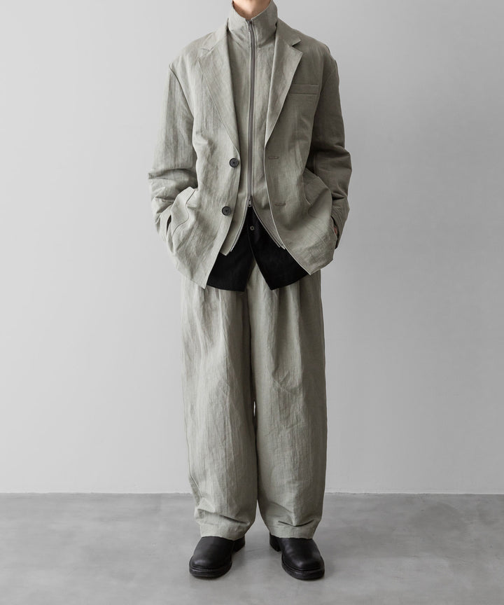 ssstein(シュタイン)のLI/NY POPLIN SINGLE BREASTED JACKET - BEIGE GREYの公式通販サイトsession福岡セレクトショップ
