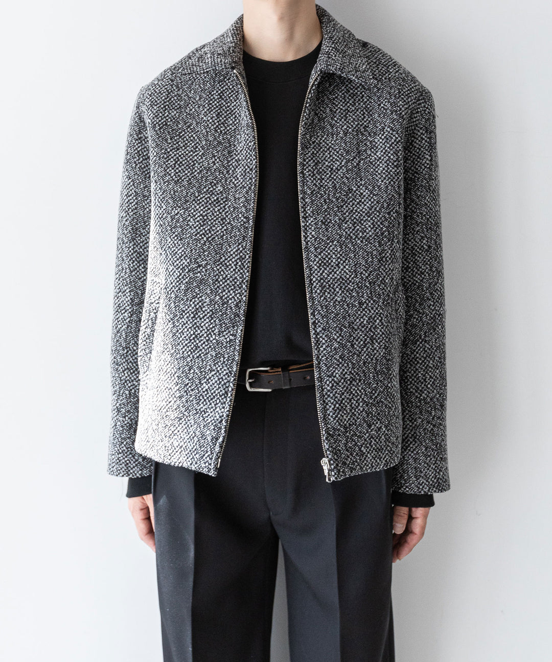 INTÉRIM インテリム 23AW LIMITED BIG DOT DONEGAL HARRINGTON JACKET - GRAY DOTS sessionセッション福岡セレクトショップ 公式通販サイト