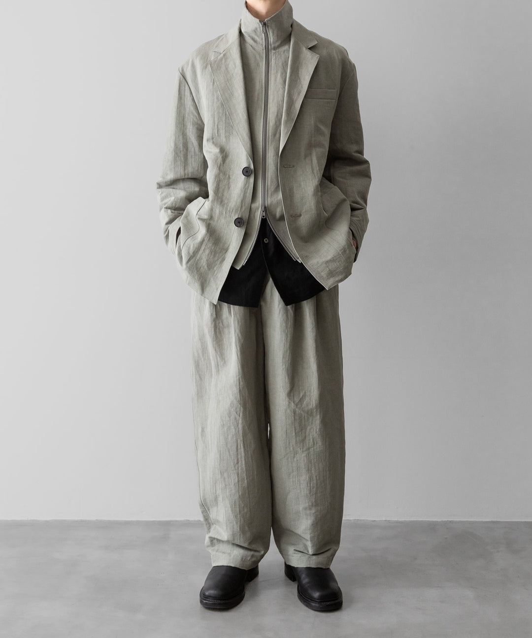 ssstein(シュタイン)のLI/NY POPLIN WIDE EASY TROUSERS - BEIGE GREYの公式通販サイトsession福岡セレクトショップ